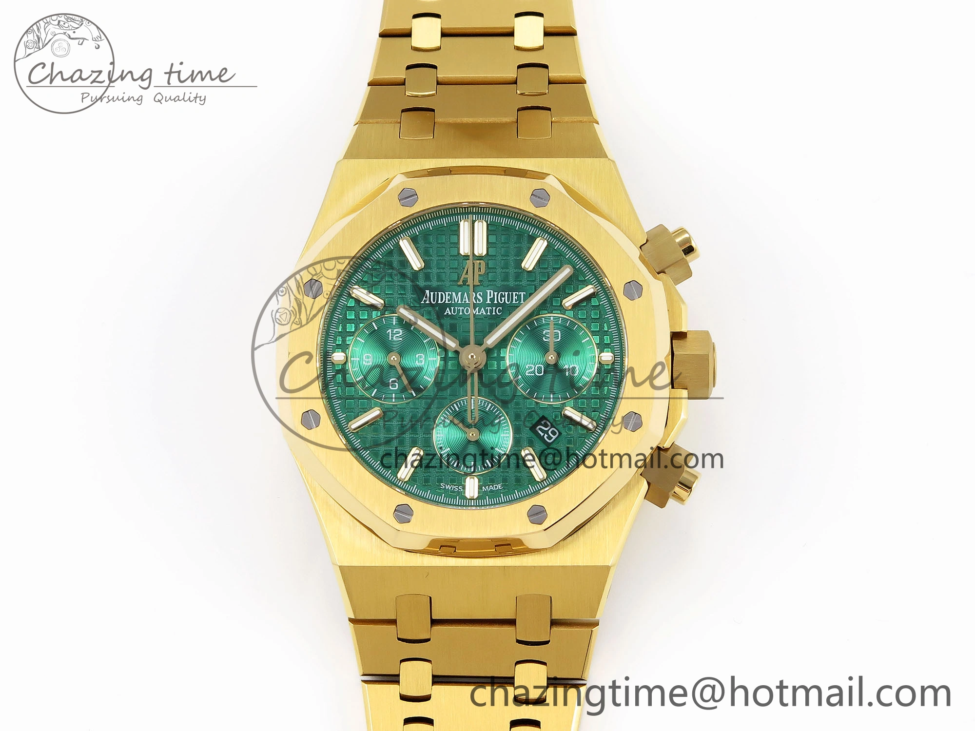 Youthful Royal Oak Chrono 26331ST YG IPF 1:1 Best Edition Green Dial on YG Bracelet A 4557