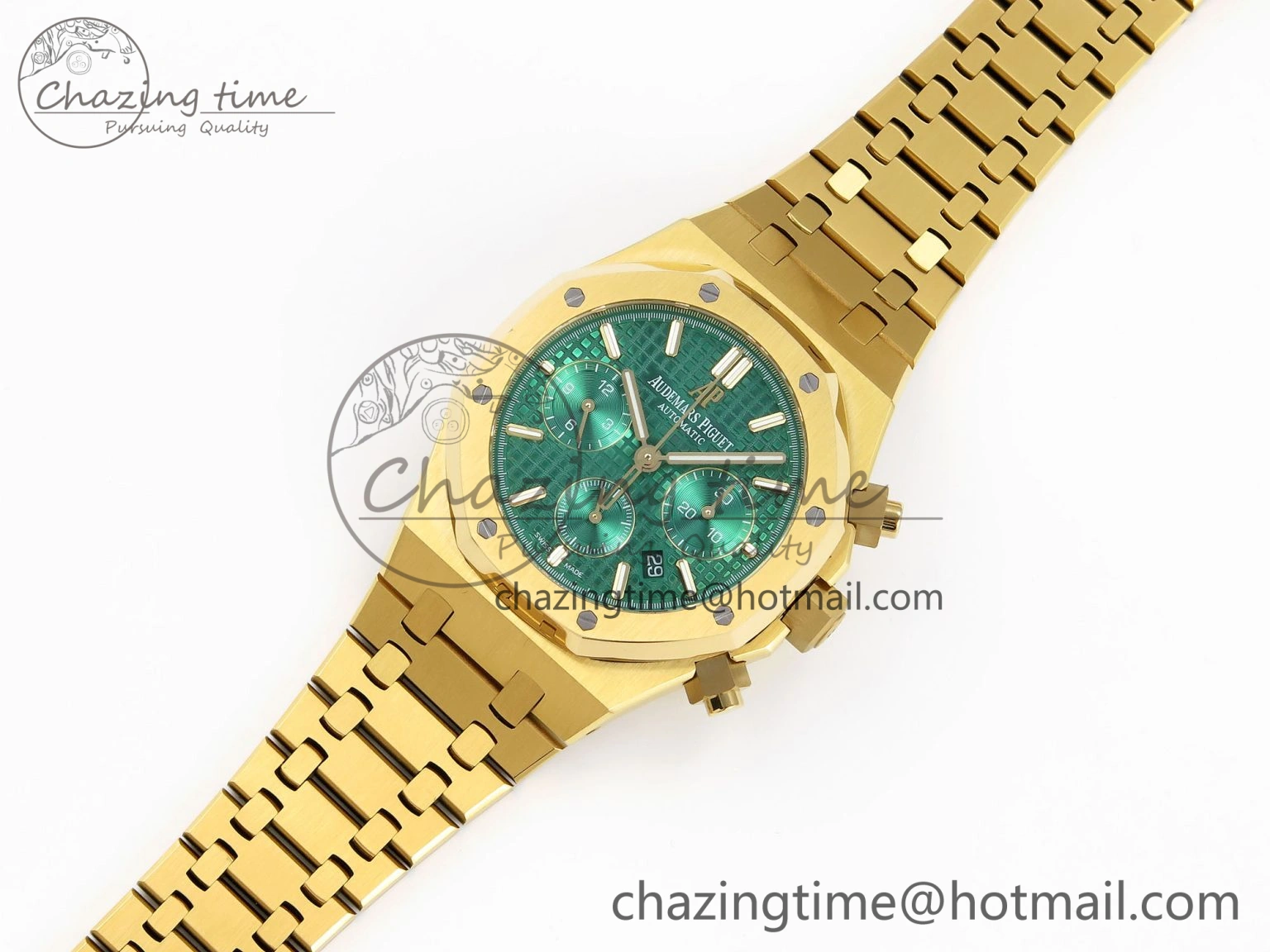 Youthful Royal Oak Chrono 26331ST YG IPF 1:1 Best Edition Green Dial on YG Bracelet A 4557