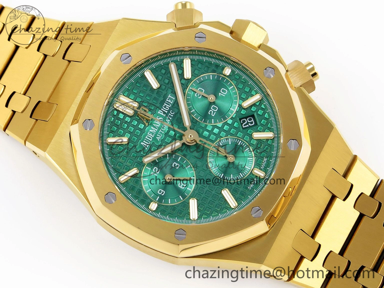 Youthful Royal Oak Chrono 26331ST YG IPF 1:1 Best Edition Green Dial on YG Bracelet A 4557