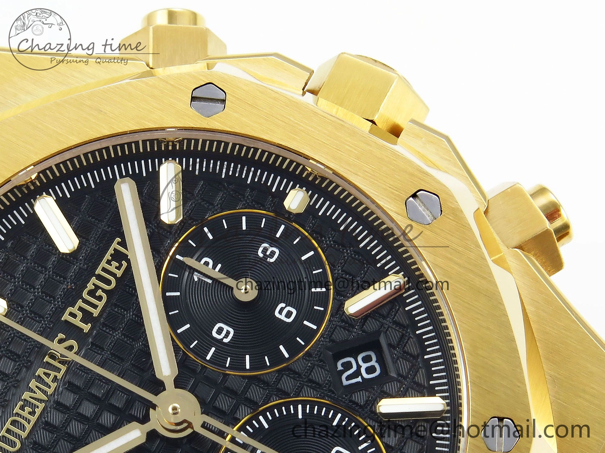 Youthful Royal Oak Chronograph 26240 BF 1:1 Best Edition Black YG Dial on YG Bracelet A 4426