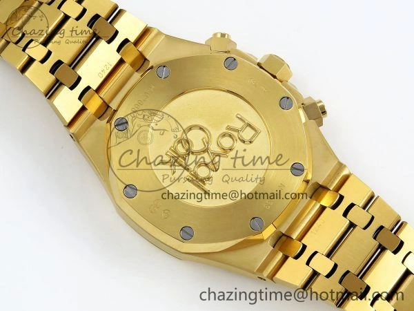 Youthful Royal Oak Chronograph 26240 BF 1:1 Best Edition Black YG Dial on YG Bracelet A 4426