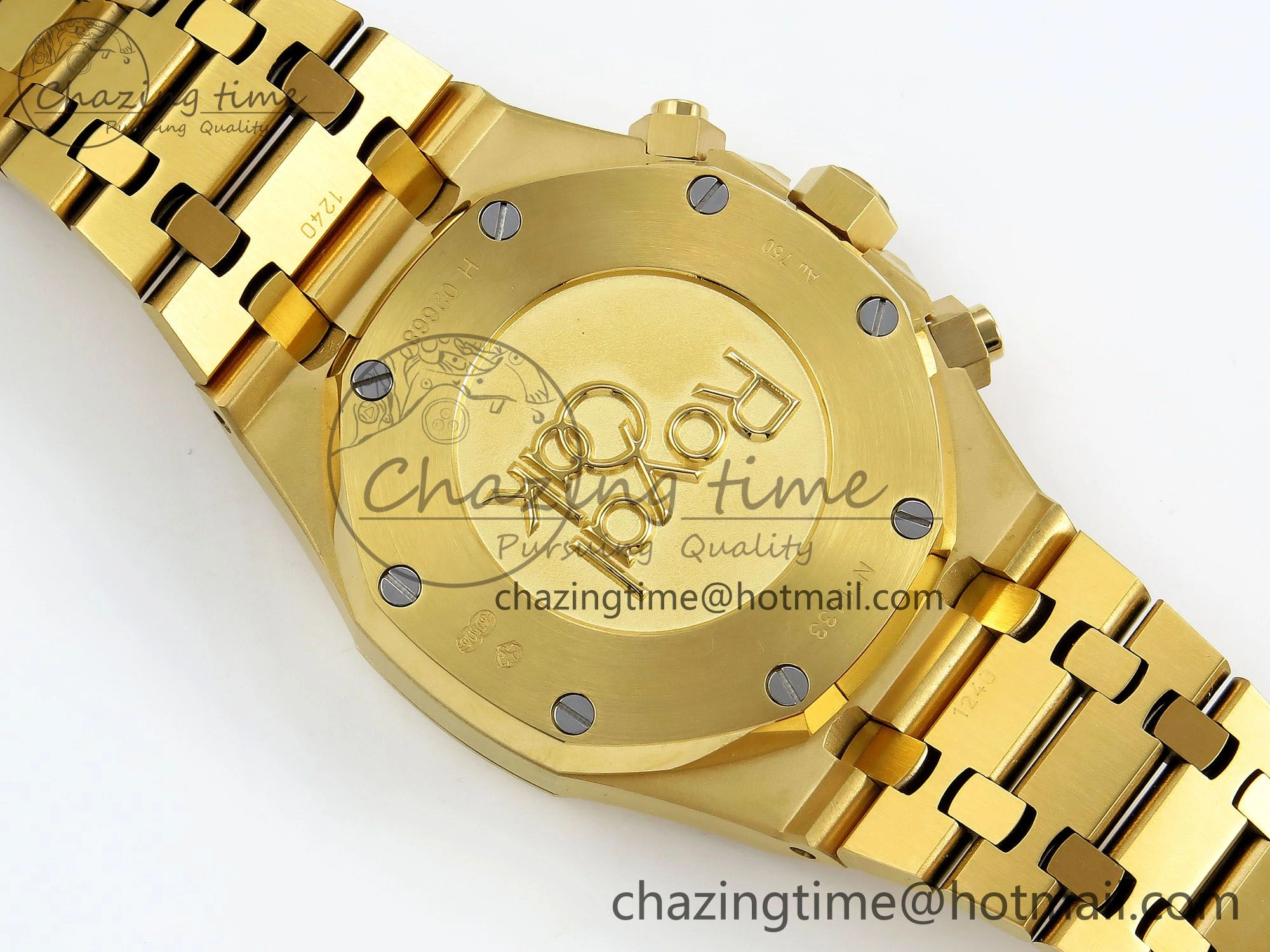Youthful Royal Oak Chronograph 26240 BF 1:1 Best Edition Black YG Dial on YG Bracelet A 4426