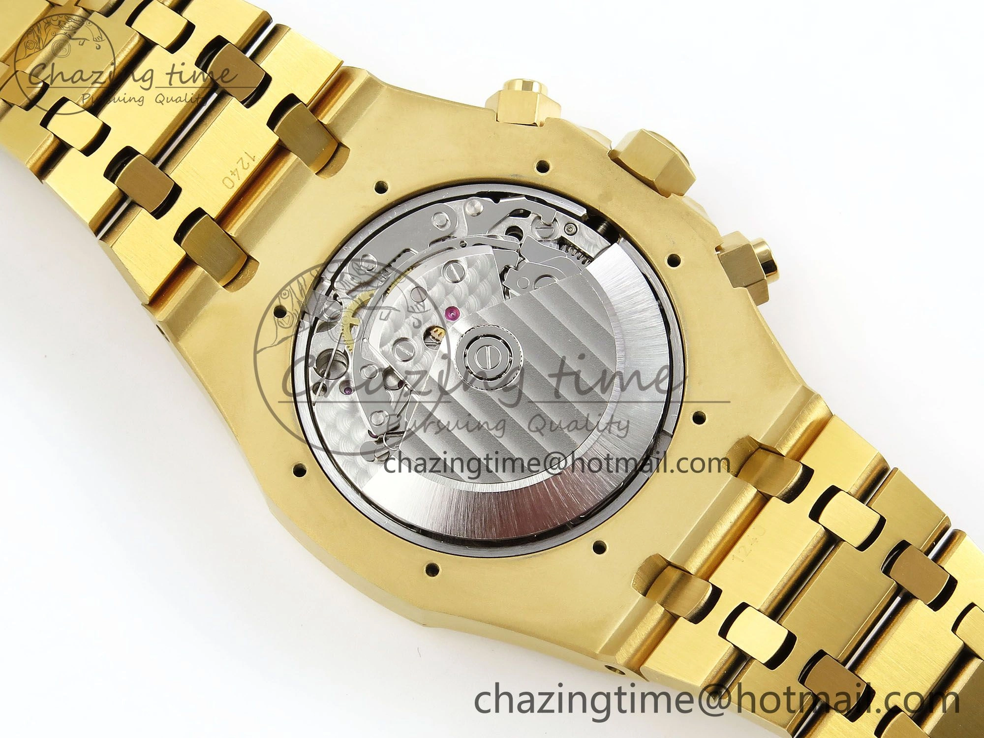 Youthful Royal Oak Chronograph 26240 BF 1:1 Best Edition Black YG Dial on YG Bracelet A 4426