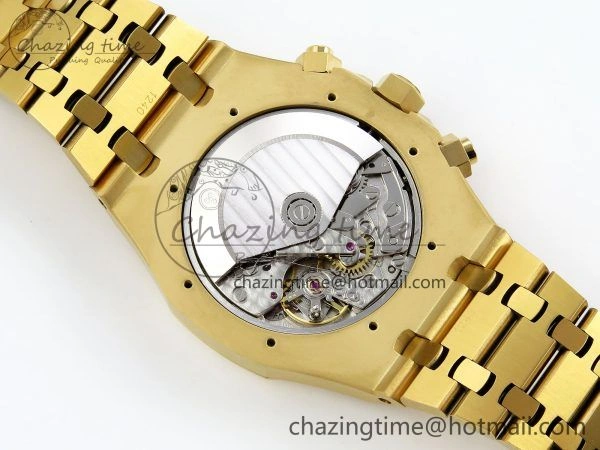 Youthful Royal Oak Chronograph 26240 BF 1:1 Best Edition Black YG Dial on YG Bracelet A 4426