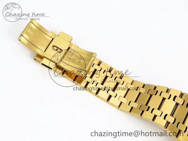 Youthful Royal Oak Chronograph 26240 BF 1:1 Best Edition Black YG Dial on YG Bracelet A 4426