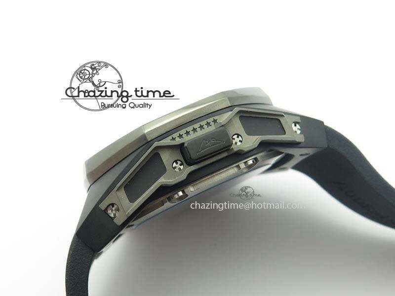 Royal Oak Concept Chrono PVD Black Skeleton Dial On Black Rubber Strap Jap Quartz Sporty 5067