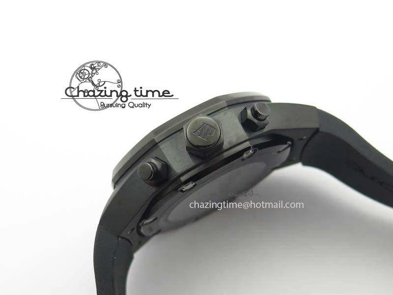 SmartChoice Royal Oak Concept PVD Black Silver Dial On Black Rubber Strap Jap Quartz 5045