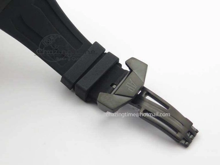 SmartChoice Royal Oak Concept PVD Black Silver Dial On Black Rubber Strap Jap Quartz 5045