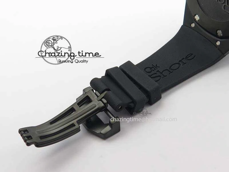 SmartChoice Royal Oak Concept PVD Black Silver Dial On Black Rubber Strap Jap Quartz 5045