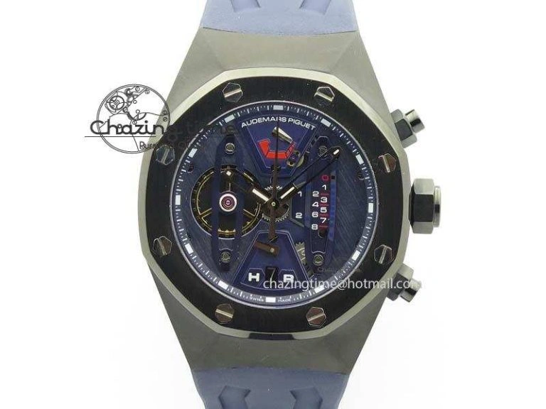 DailyWear Royal Oak Concept PVD Blue Blue Dial On Blue Rubber Strap Jap Quartz 5043