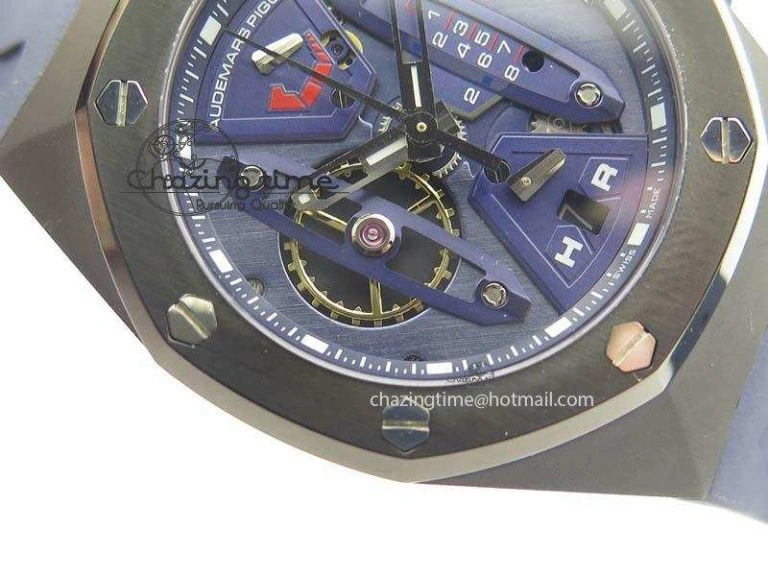 DailyWear Royal Oak Concept PVD Blue Blue Dial On Blue Rubber Strap Jap Quartz 5043