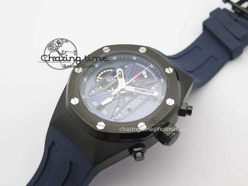 DailyWear Royal Oak Concept PVD Blue Blue Dial On Blue Rubber Strap Jap Quartz 5043