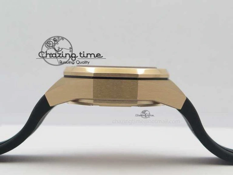 Trendsetting Royal Oak Concept RG Black Black Dial On Black Rubber Strap Jap Quartz 5048