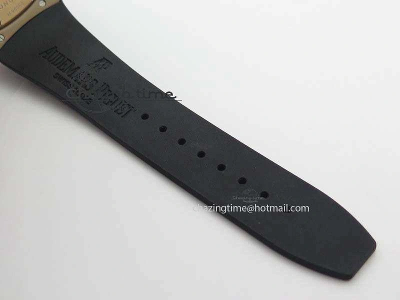 Trendsetting Royal Oak Concept RG Black Black Dial On Black Rubber Strap Jap Quartz 5048