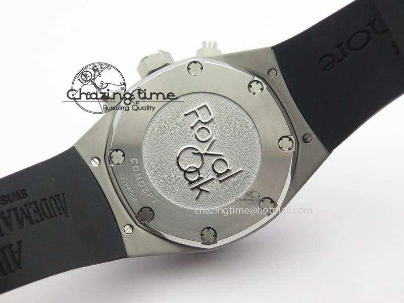 Royal Oak Concept SS Black Black Dial On Black Rubber Strap Jap Quartz Timeless 5053