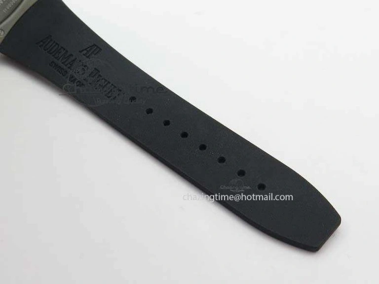 Royal Oak Concept SS Black Silver Dial Black Pushers On Black Rubber Strap Jap Quartz HighQuality 5047