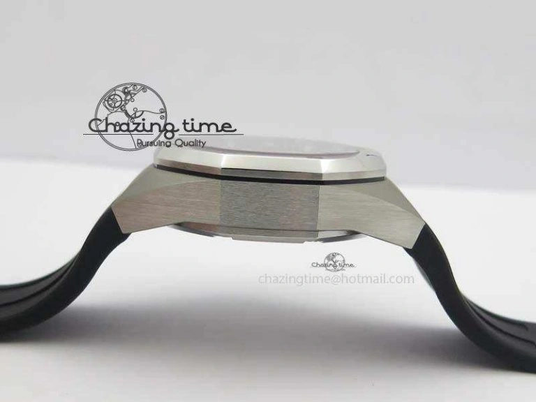Royal Oak Concept SS Black Silver Dial Black Pushers On Black Rubber Strap Jap Quartz HighQuality 5047