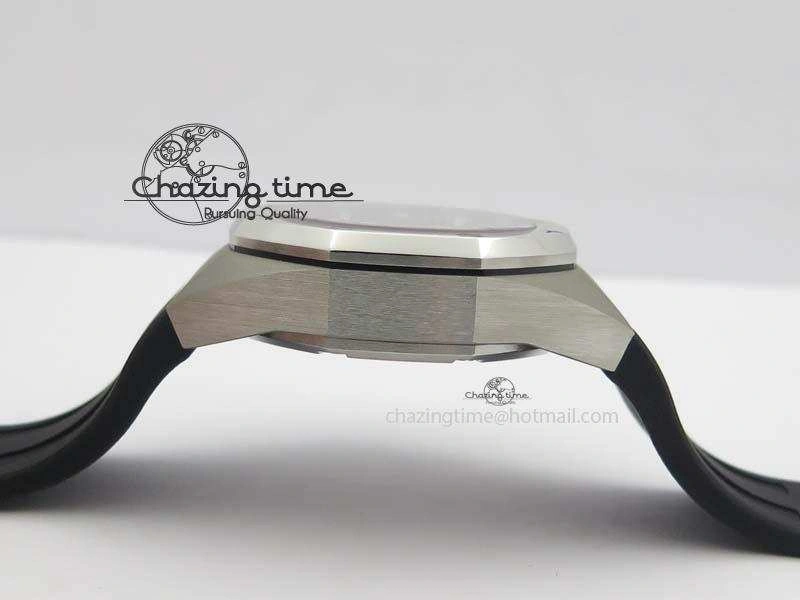 Royal Oak Concept SS Black Silver Dial Black Pushers On Black Rubber Strap Jap Quartz HighQuality 5047