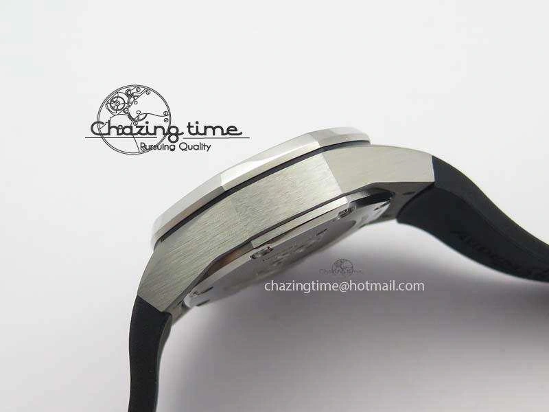 Royal Oak Concept SS Black Silver Dial Black Pushers On Black Rubber Strap Jap Quartz HighQuality 5047