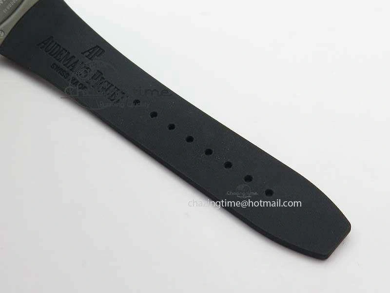 StreetReady Royal Oak Concept SS Black Silver Dial On Black Rubber Strap Jap Quartz 5052