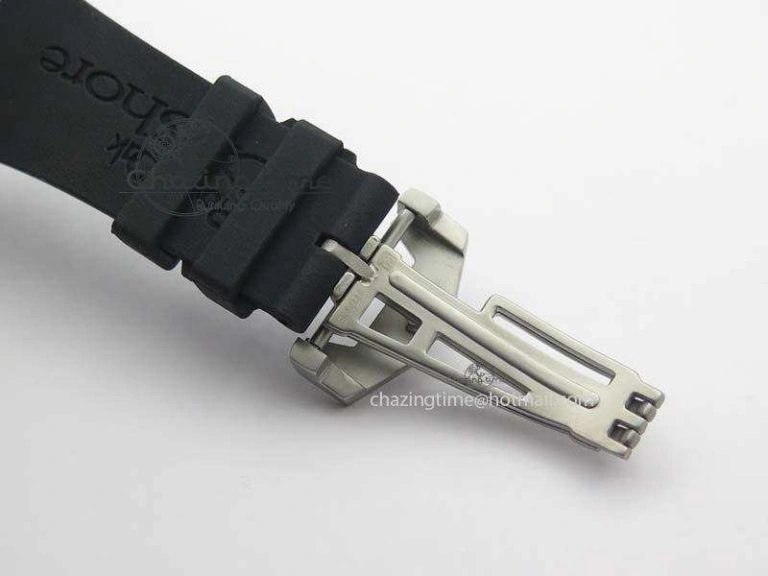 StreetReady Royal Oak Concept SS Black Silver Dial On Black Rubber Strap Jap Quartz 5052