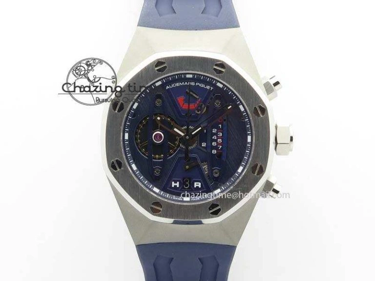 ComfortFit Royal Oak Concept SS Blue Blue Dial On Blue Rubber Strap Jap Quartz 5050