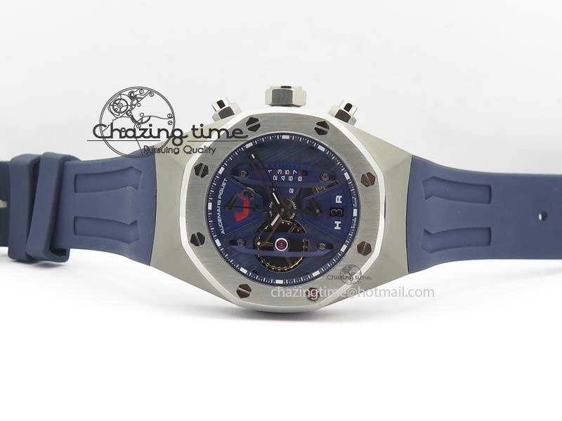 ComfortFit Royal Oak Concept SS Blue Blue Dial On Blue Rubber Strap Jap Quartz 5050
