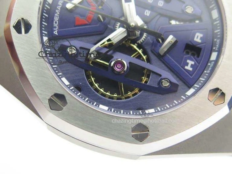 ComfortFit Royal Oak Concept SS Blue Blue Dial On Blue Rubber Strap Jap Quartz 5050