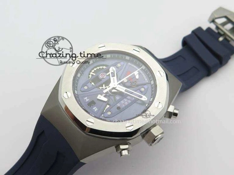 ComfortFit Royal Oak Concept SS Blue Blue Dial On Blue Rubber Strap Jap Quartz 5050