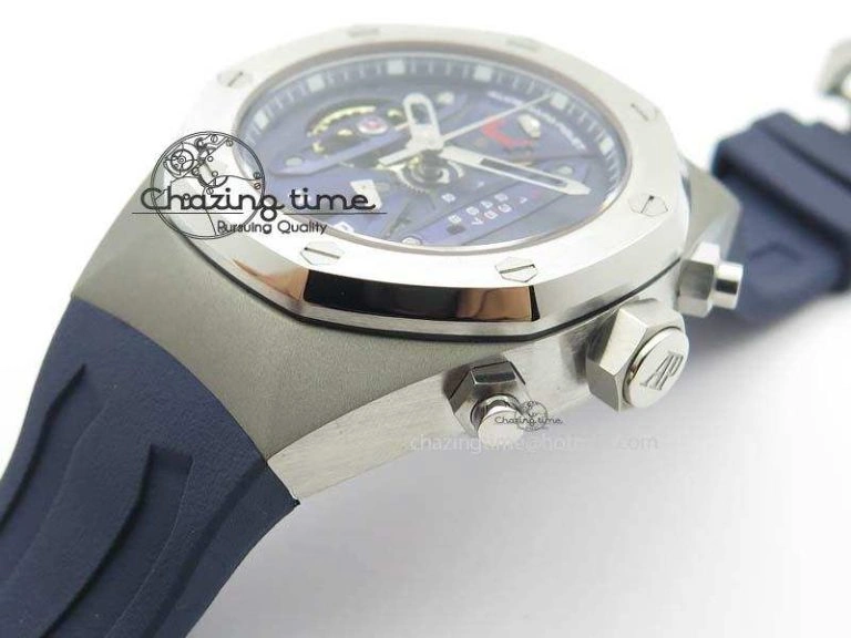 ComfortFit Royal Oak Concept SS Blue Blue Dial On Blue Rubber Strap Jap Quartz 5050