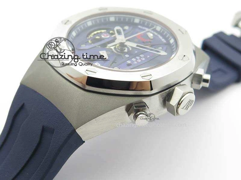 ComfortFit Royal Oak Concept SS Blue Blue Dial On Blue Rubber Strap Jap Quartz 5050