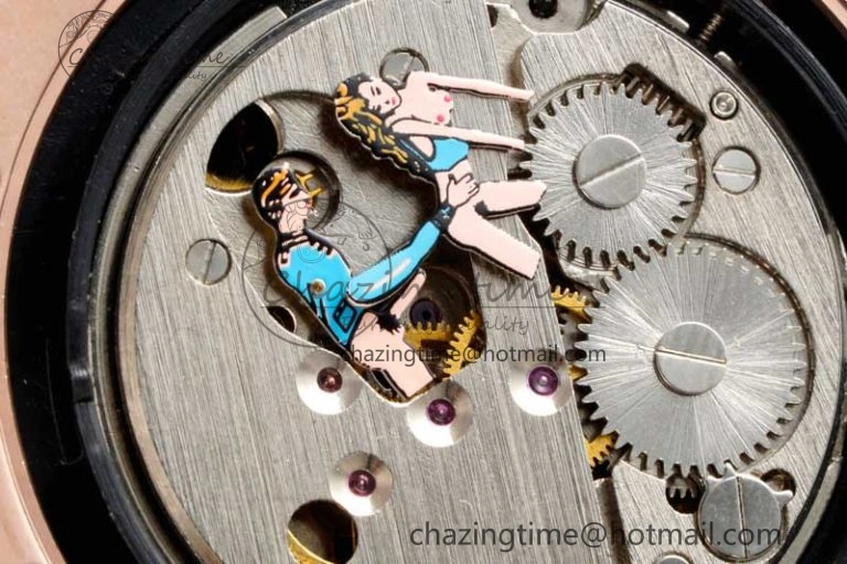 Royal Oak Fake Tourbillon RG ABF Blue Dial on RG Bracelet A23J (Erotic) SmoothTexture 4759