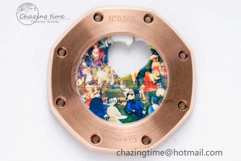 Royal Oak Fake Tourbillon RG ABF Blue Dial on RG Bracelet A23J (Erotic) SmoothTexture 4759