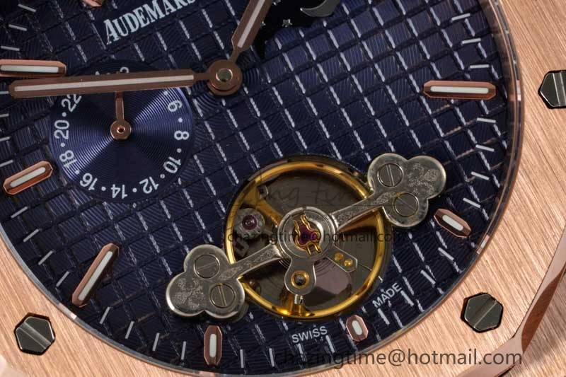 Royal Oak Fake Tourbillon RG ABF Blue Dial on RG Bracelet A23J (Erotic) SmoothTexture 4759