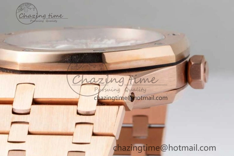 Royal Oak Fake Tourbillon RG ABF Blue Dial on RG Bracelet A23J (Erotic) SmoothTexture 4759