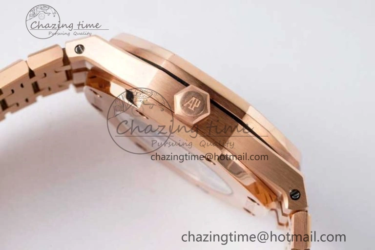 Royal Oak Fake Tourbillon RG ABF Blue Dial on RG Bracelet A23J (Erotic) SmoothTexture 4759