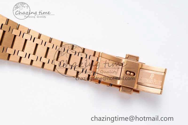 FreshLook Royal Oak Fake Tourbillon RG ABF White Dial on RG Bracelet A23J (Erotic) 4756