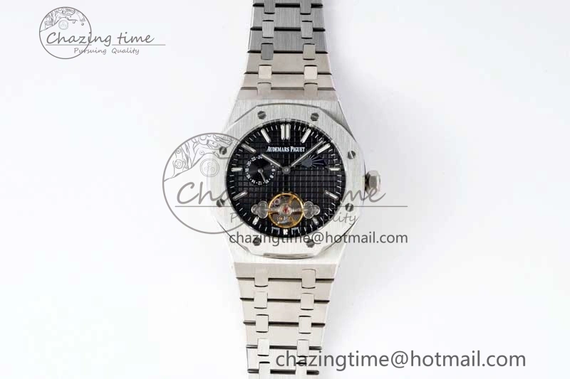 ComfortFit Royal Oak Fake Tourbillon SS ABF Black Dial on SS Bracelet A23J (Erotic) 4761