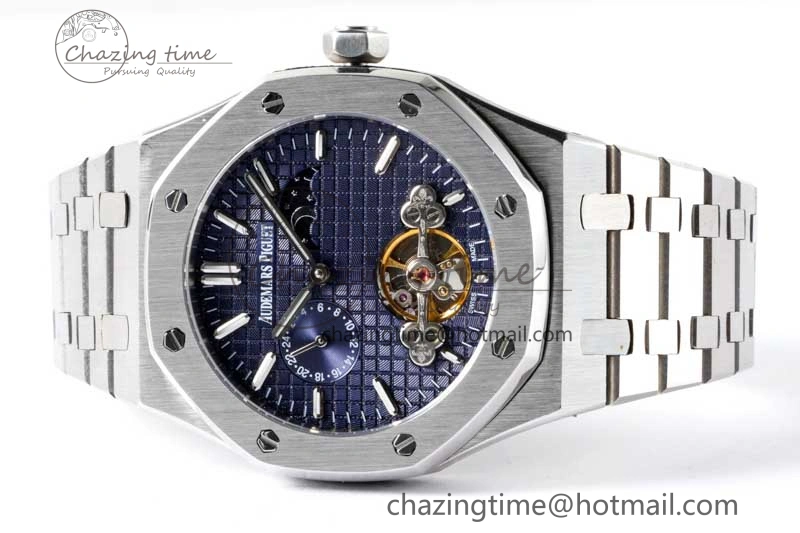 EyeCatching Royal Oak Fake Tourbillon SS ABF Blue Dial on SS Bracelet A23J (Erotic) 4760