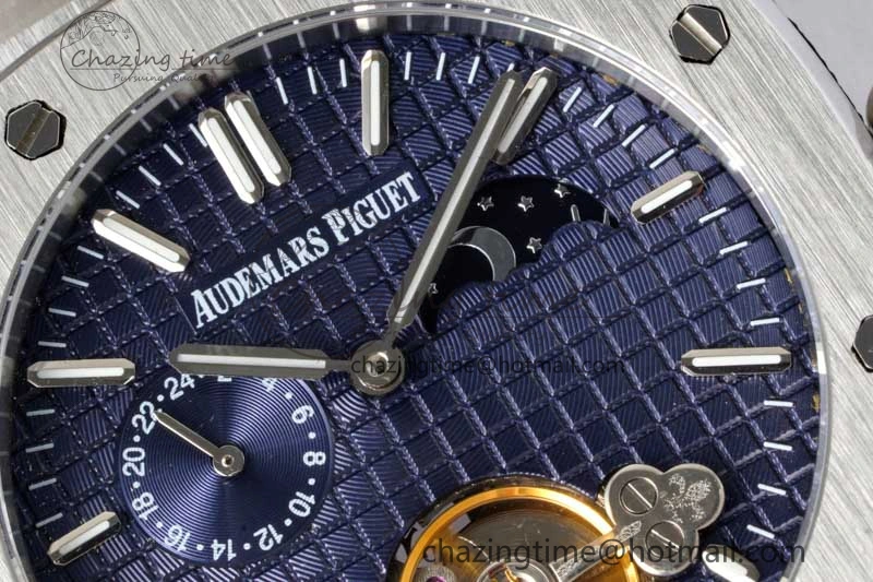 EyeCatching Royal Oak Fake Tourbillon SS ABF Blue Dial on SS Bracelet A23J (Erotic) 4760