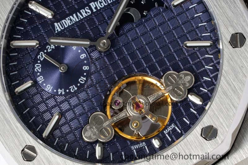 EyeCatching Royal Oak Fake Tourbillon SS ABF Blue Dial on SS Bracelet A23J (Erotic) 4760