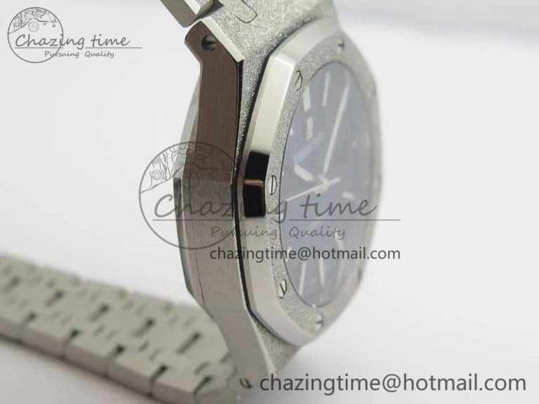 Unique Royal Oak Jumbo 15454 Frosted 37mm JHF Best Edition Blue Dial On SS Bracelet A 4982