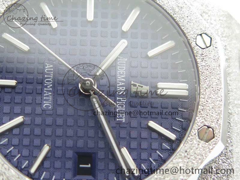 Unique Royal Oak Jumbo 15454 Frosted 37mm JHF Best Edition Blue Dial On SS Bracelet A 4982