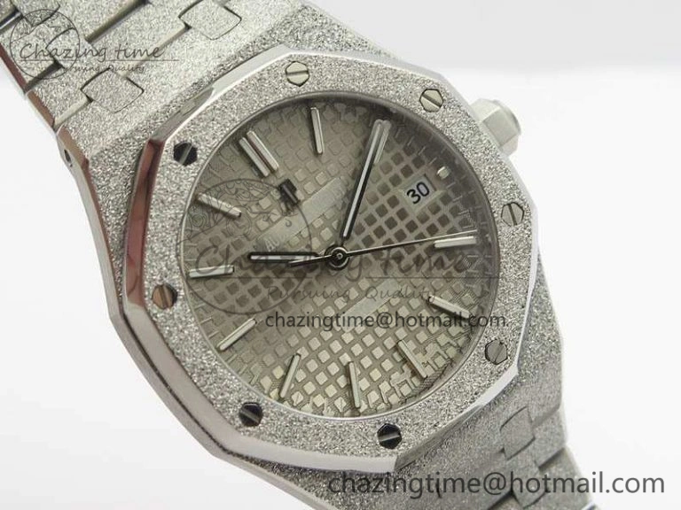 BestValue Royal Oak Jumbo 15454 Frosted 37mm JHF Best Edition Gray Dial On SS Bracelet A 4985
