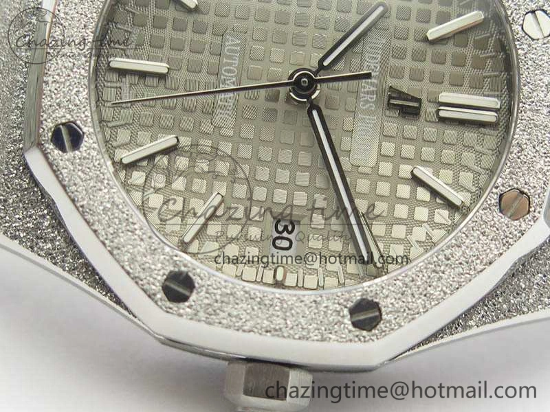 BestValue Royal Oak Jumbo 15454 Frosted 37mm JHF Best Edition Gray Dial On SS Bracelet A 4985