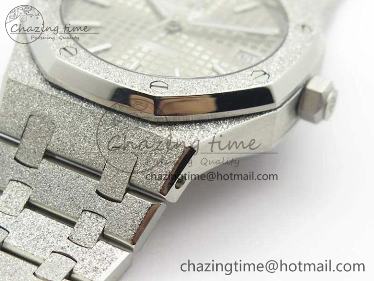 BestValue Royal Oak Jumbo 15454 Frosted 37mm JHF Best Edition Gray Dial On SS Bracelet A 4985