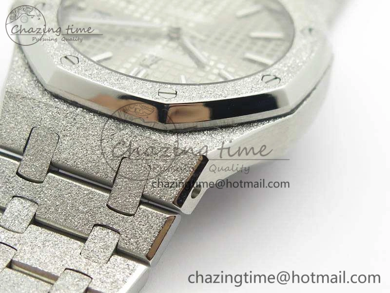BestValue Royal Oak Jumbo 15454 Frosted 37mm JHF Best Edition Gray Dial On SS Bracelet A 4985