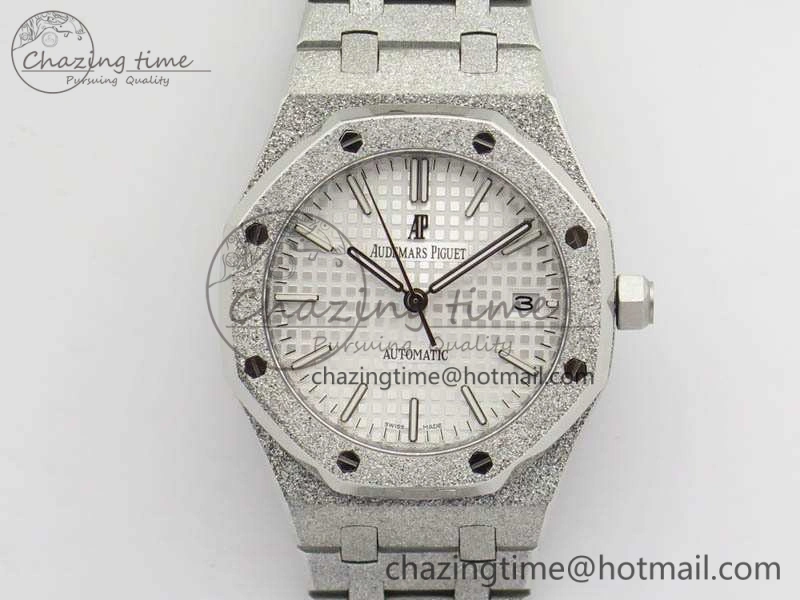 Royal Oak Jumbo 15454 Frosted 37mm JHF Best Edition White Dial On SS Bracelet A Youthful 4984