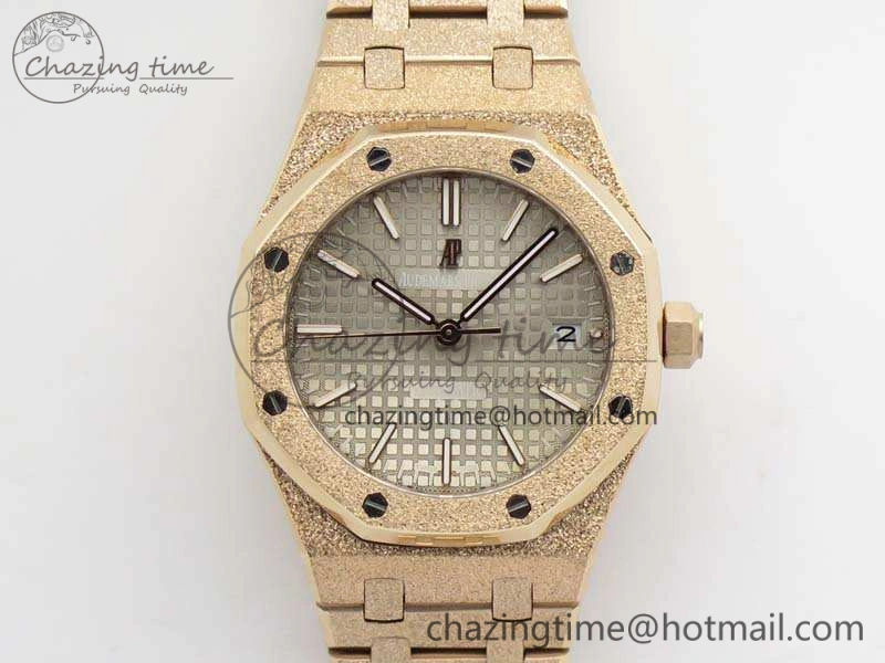 Royal Oak Jumbo 15454 RG Frosted 37mm JHF Best Edition Gray Dial On RG Bracelet A Contemporary 4980