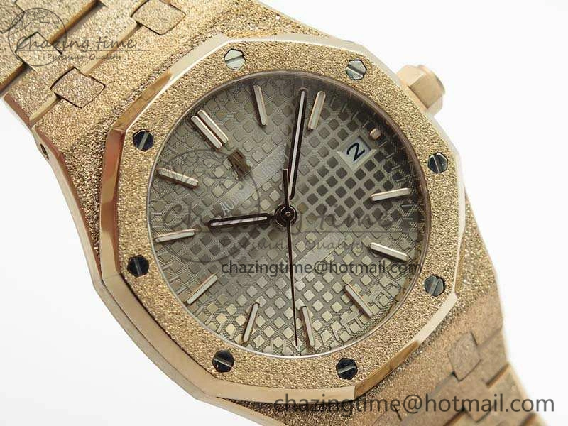 Royal Oak Jumbo 15454 RG Frosted 37mm JHF Best Edition Gray Dial On RG Bracelet A Contemporary 4980